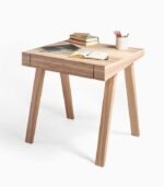 Wooden single drawer table - Image 2